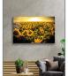Preview: Sonnenblume Sonnenuntergang Art Design rechteckiges spezial Glasbild!
